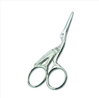 Nail Stork Scissors Silver Handle